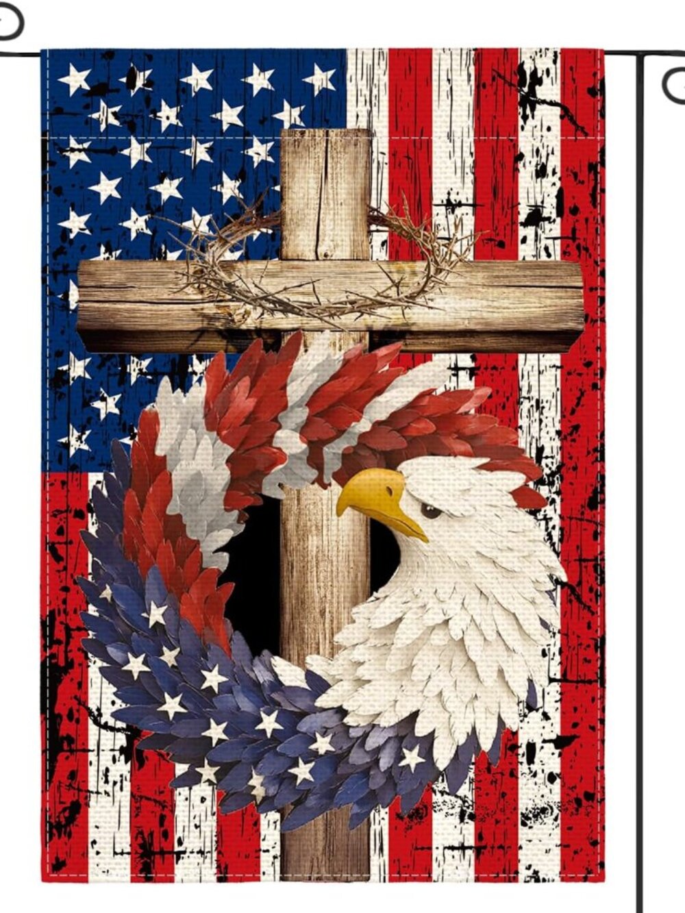 Eagle Patriotic 4th of July Memorial Day Garden Flag 12x18"